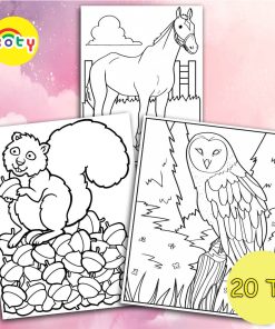 Bộ 50 Tranh Tô Màu Chủ Đề Động Vật - Đồ Chơi Giấy Tranh Vẽ Sẵn Bé Tập Tô Màu TT02