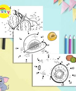 Bộ 45 Tranh Vẽ Nối Số Cho Bé Chủ Đề Các Loại Quả - Đồ Chơi Trẻ Em Giấy Thủ Công Trí Tuệ NS109 11 images upload woo2Faae39ce93c09dab0c294d54168a47e2f