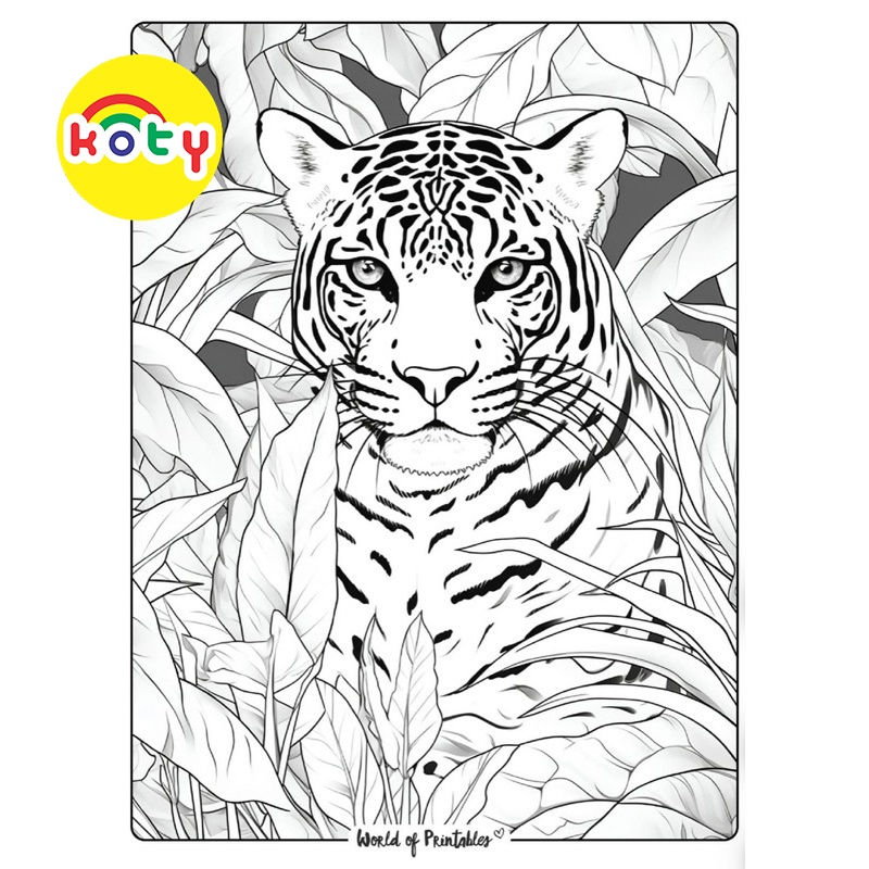 Khu rừng, rừng rậm (nhiều chi tiết) - Set 10 Tờ Tranh Tô Màu A4 A5 Dành Cho Màu Sáp, Màu Chì - TM166 3 images upload woo2Faba187f563046e5bc64647f54c0528b8