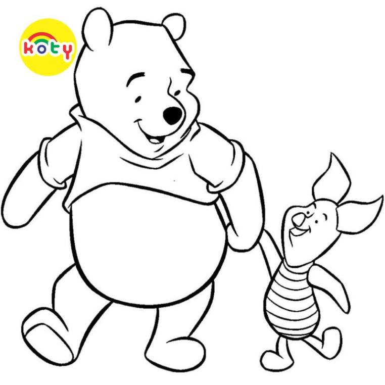 Tranh Tô Màu Winnie The Pooh - Bộ 20 Tờ Tranh Tô Màu A4 A5 Dành Cho Màu Sáp, Màu Chì - TRANH TÔ MÀU KOTY 9 images upload woo2Faba1b0fe6aa94852535495f7c3052787