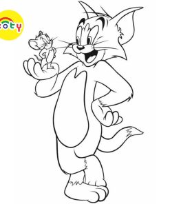 Line art Tranh tô màu Anime khổ A4 - Cho những bạn yêu thích phim TOM AND JERRY