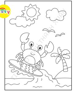 Set 50 Tờ Tranh Tô Màu Hình Cua Dễ Thương Cho Bé Màu Sáp, Màu Chì - Tiệm Tô Màu 11 images upload woo2Fac798cd330465550548570541adfb2f6