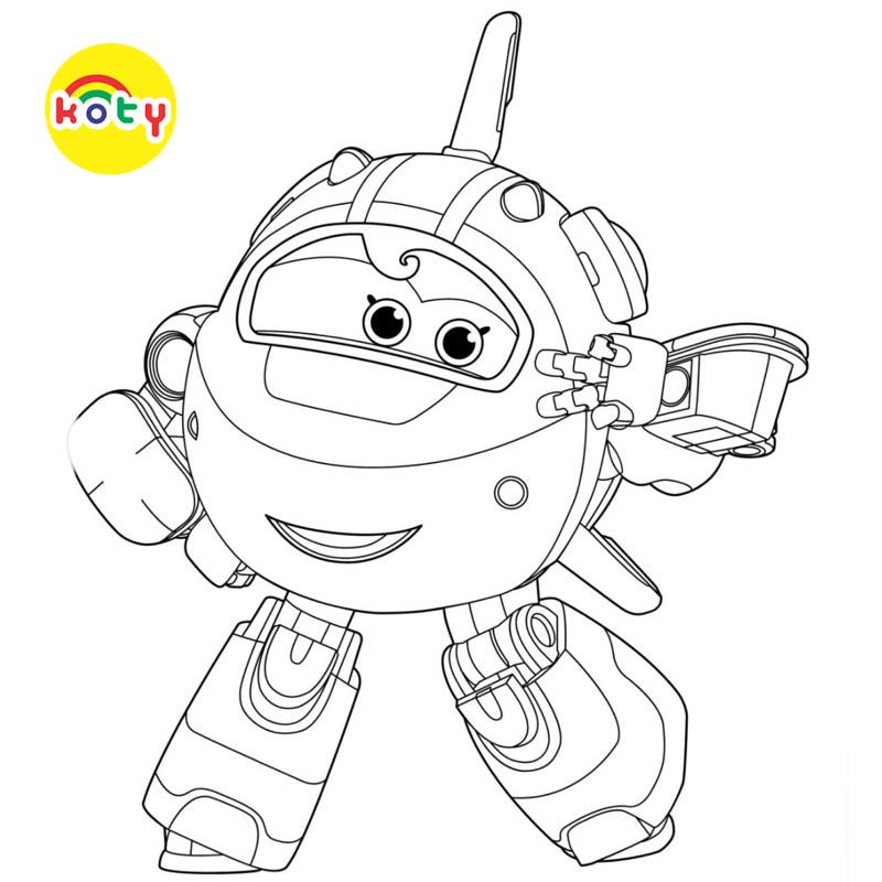 Tranh Tô Màu Super Wings Đội Bay Siêu Đẳng - Bộ 10 Tờ Tranh Tô Màu A4 A5 Dành Cho Màu Sáp, Màu Chì - TRANH TÔ MÀU KOTY 8 images upload woo2Faf215df1e393fcc6378f6dfbad4ba562