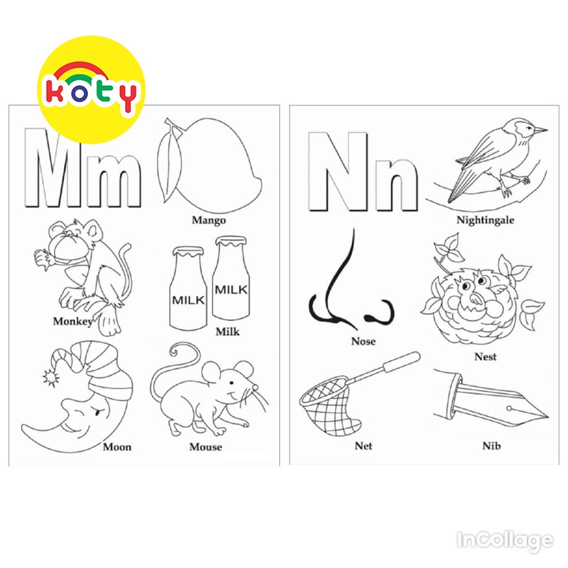 (Bảng dọc) Bảng chữ cái tiếng anh Alphabet tô màu A4 A5 Dành Cho Màu Sáp, Màu Chì - MANGA ANIME COMIC tô màu 7 images upload woo2Faf55ca087bd5f904e592e31a8ea9036d