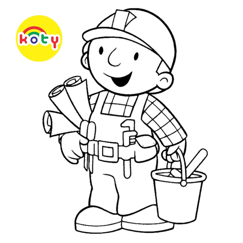 Bob The Builder - Set 20 Tờ Tranh Tô Màu A4 A5 Dành Cho Màu Sáp, Màu Chì - MANGA ANIME COMIC Tô màu 2 images upload woo2Fb175a9c5a707ae783f6c3220c4086ff7