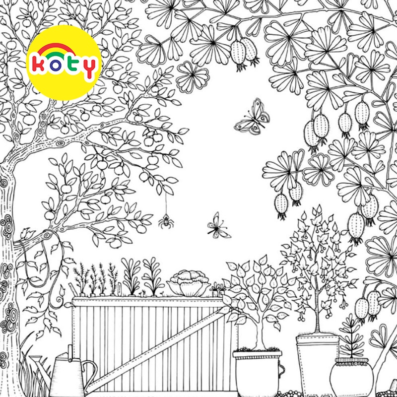 Sân vườn , cây cối - Set 20 Tờ Tranh Tô Màu Kích Thước A4 A5 Dành Cho Màu Sáp, Màu Chì - TRANH TÔ MÀU COLOR LAND 2 images upload woo2Fb2ee1dce29ce1d13f313c212bb75fb7c