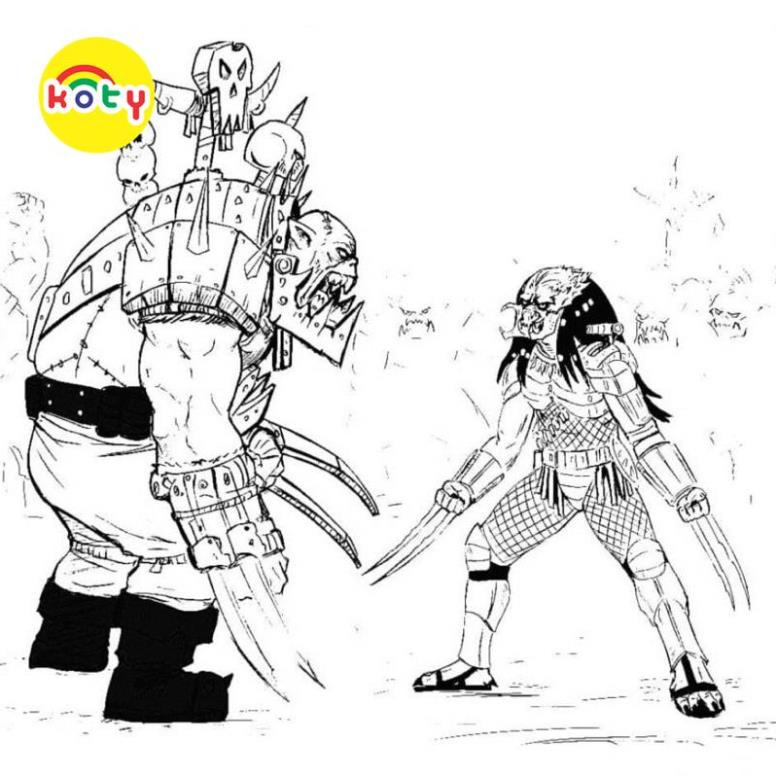 Tranh Tô Màu Predator Kẻ Săn Mồi - Bộ 20 Tờ Tranh Tô Màu A4 A5 Dành Cho Màu Sáp, Màu Chì - TRANH TÔ MÀU KOTY 4 images upload woo2Fb309ff153d3eff2215d273be4ae7219a