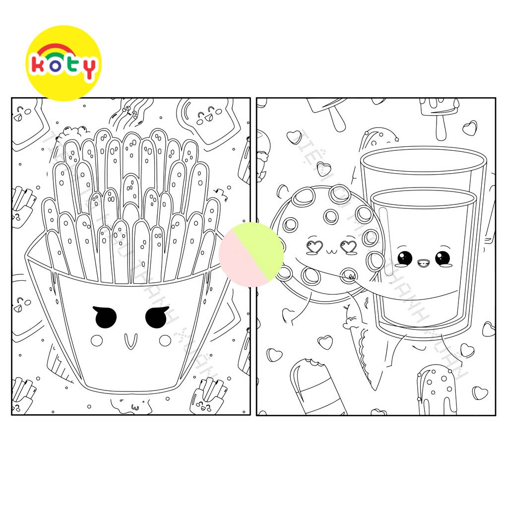 Set 50 Tờ Tranh Tô Màu Hình Thức Ăn Cute Cho Bé Tô Màu Sáp, Màu Chì - Tiệm Tô Màu 1 images upload woo2Fb4cfa9bd2781af7c355cb1b6a97287e4