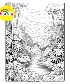 Khu rừng, rừng rậm (nhiều chi tiết) - Set 10 Tờ Tranh Tô Màu A4 A5 Dành Cho Màu Sáp, Màu Chì - TM166 17 images upload woo2Fb4d05eba12ee195d38eb2d0dfb35ceca