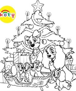 Chó con, Cún trong ngày Giáng Sinh, Noel - Set 10 Tờ Tranh Tô Màu A4 A5 Cho Màu Sáp, Màu Chì - MANGA ANIME COMIC tô màu 15 images upload woo2Fb7edf930791738bdc3934d402e9a13f3