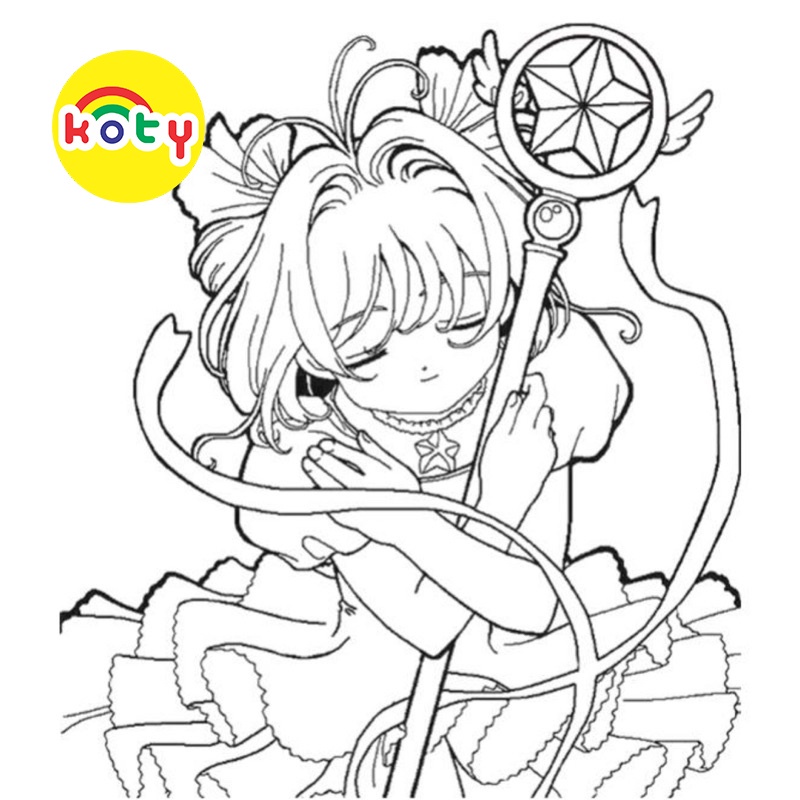 Thủ lĩnh thẻ bài Sakura CH - Set 10 Tờ Tranh Tô Màu A4 A5 Dành Cho Màu Sáp, Màu Chì - MANGA ANIME COMIC Tô màu 2 images upload woo2Fbacff67b45437363130c19860a2a0b13