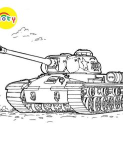 Tranh Tô Màu Xe tăng Tanks - Bộ 20 Tờ Tranh Tô Màu A4 A5 Dành Cho Màu Sáp, Màu Chì - TRANH TÔ MÀU KOTY