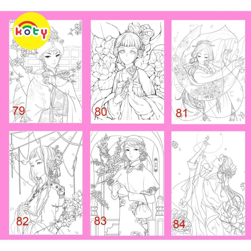 Bộ 50 Tranh tô màu nội dung Manga, Manhua cổ trang khổ A4 Tuỳ chọn phân loại 7 images upload woo2Fbd7101f84bd4e2b044819bffff5ed316