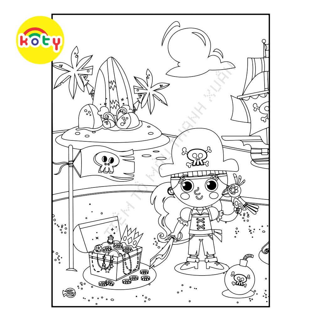 Set 50 Tờ Tranh Tô Màu Chủ Đề Cướp Biển Vui Nhộn Size A5 Cho Màu Sáp, Màu Chì - Tiệm Tô Màu 4 images upload woo2Fbf44aeabed67cc1090e89b9f9cadc112
