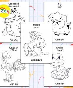 Bộ Thẻ Học Tô Màu Song Ngữ Chủ Đề Động Vật Cho Bé Làm Quen Với Thế Giới Xung Quanh - Thẻ Flash Card Anh Việt Giấy TH02 9 images upload woo2Fbfd51ae709103b5398f809cf31e5546b