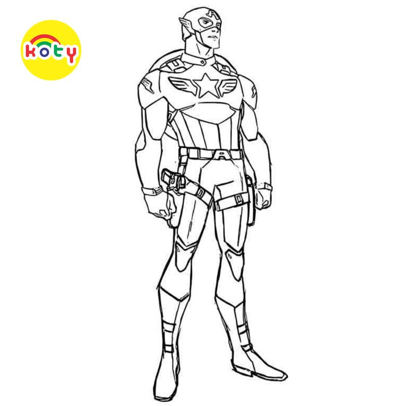 Tranh Tô Màu Captain America Marvel - Bộ 20 Tờ Giấy A4 A5 Dành Cho Màu Sáp, Màu Chì - KOTY 4 images upload woo2Fc90bd879031c51cd4e6fb31984fd733c