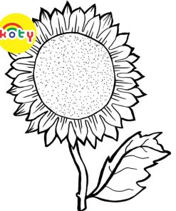 Hoa Hướng Dương Sunflower - Set 20 Tờ Tranh Tô Màu A4 A5 Dành Cho Màu Sáp, Màu Chì - MANGA ANIME COMIC Tô màu