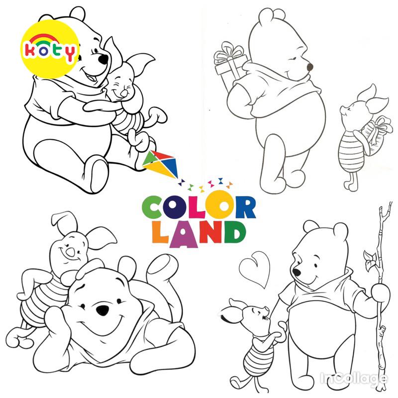Tranh Tô Màu Winnie The Pooh - Bộ 20 Tờ Tranh Tô Màu A4 A5 Dành Cho Màu Sáp, Màu Chì - TRANH TÔ MÀU KOTY 1 images upload woo2Fd2b8a8ee712542834787ad10818c1472