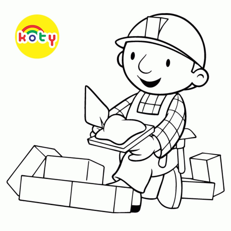 Bob The Builder - Set 20 Tờ Tranh Tô Màu A4 A5 Dành Cho Màu Sáp, Màu Chì - MANGA ANIME COMIC Tô màu 4 images upload woo2Fd6cc9003b876e6614d6fd5a2ac97f82e