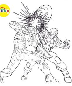 Tranh Tô Màu Captain America Marvel - Bộ 20 Tờ Giấy A4 A5 Dành Cho Màu Sáp, Màu Chì - KOTY 16 images upload woo2Fd81bdba0572f8ea2042428cd1b1be74e