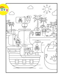 Set 50 Tờ Tranh Tô Màu Chủ Đề Cướp Biển Vui Nhộn Size A5 Cho Màu Sáp, Màu Chì - Tiệm Tô Màu 14 images upload woo2Fd89047871aaf237634e16614c528d6f1