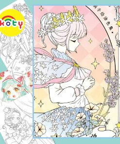 line art tranh tô màu những nàng tieenhoa 3, bộ 12tranh, giấy dầy đẹp TM143