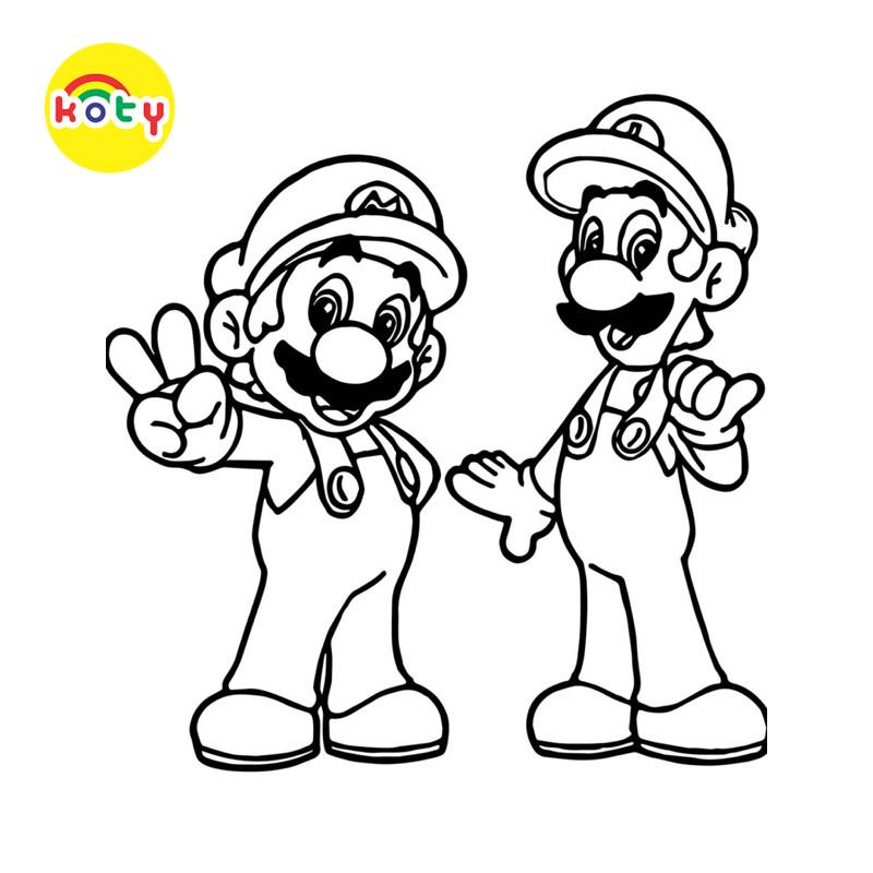 Tranh Tô Màu Mario và Luigi - Bộ 10 Tờ Tranh Tô Màu Dành Cho Màu Sáp, Màu Chì - TRANH TÔ MÀU KOTY 3 images upload woo2Fdc5f443d6b7d7cb1582223012ff6a8cf