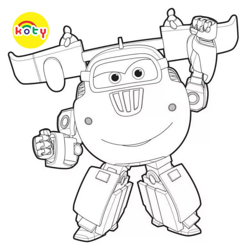 Tranh Tô Màu Super Wings Đội Bay Siêu Đẳng - Bộ 10 Tờ Tranh Tô Màu A4 A5 Dành Cho Màu Sáp, Màu Chì - TRANH TÔ MÀU KOTY 6 images upload woo2Fdf20eff77c4ab9195baeed792a28c1ee