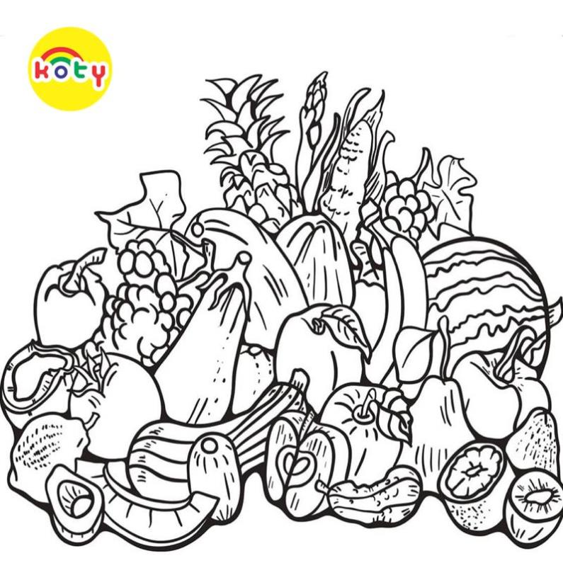 Tranh Tô Màu Vụ mùa thu hoạch Harvest - Bộ 20 Tờ Tranh Tô Màu A4 A5 Dành Cho Màu Sáp, Màu Chì - TRANH TÔ MÀU KOTY 9 images upload woo2Fe0aa3cf85b5008ffb87ac74ad455e113