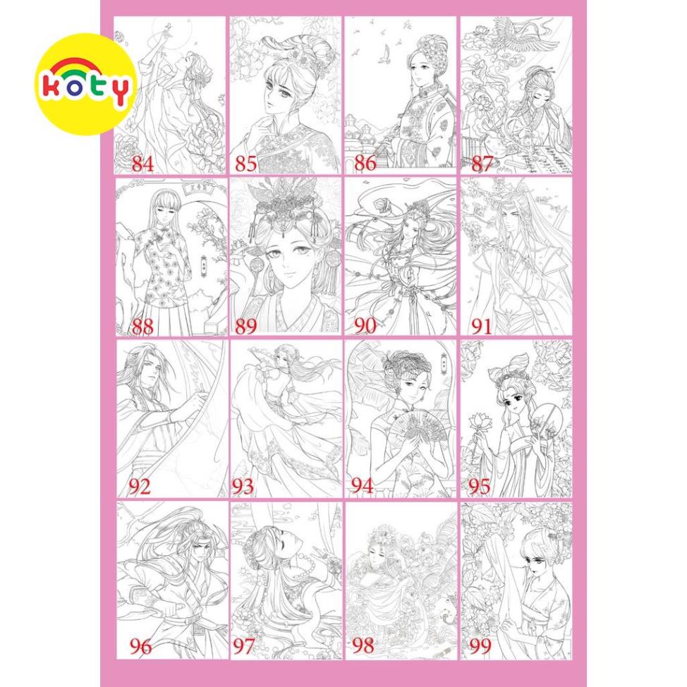 Bộ Tranh Tô Màu Chủ đề Manga Manhua Khổ Giấy A4 phù hợp cho nhiều dòng bút màu TM516 7 images upload woo2Fe2bdabda567a7ad2311517aeef82d7f2
