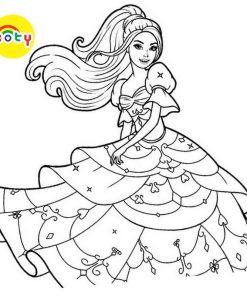 Tranh Tô Màu Búp bê Barbie - Bộ 10 Tờ Tranh Tô Màu A4 A5 Dành Cho Màu Sáp, Màu Chì - TRANH TÔ MÀU KOTY 10 images upload woo2Fe38cbf3eb0d4e8d1195f191a900f485f