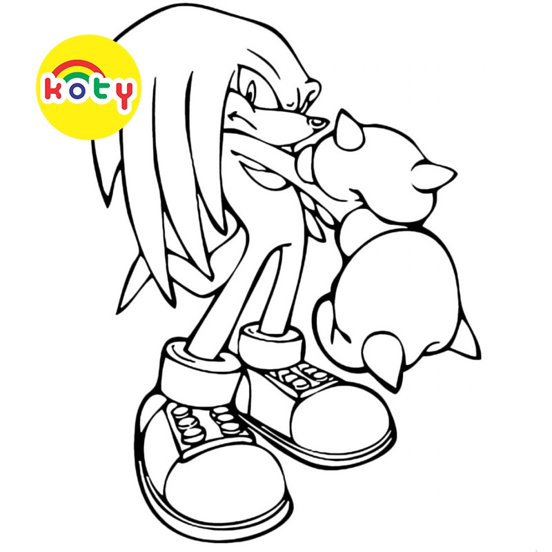 Knuckles the Echidna Sonic - Set 10 Tờ Tranh Tô Màu Kích Thước A4 A5 Cho Màu Sáp, Màu Chì - MANGA ANIME COMIC tô màu 1 images upload woo2Fe78f3dbd3d92e2a49a39f5ffe06877d7
