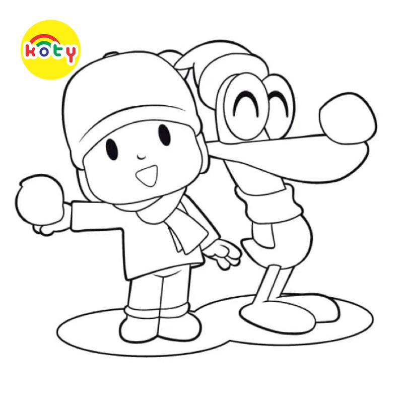 Tranh Tô Màu Pocoyo - Bộ 50 Tờ Tranh Tô Màu A4 A5 Dành Cho Màu Sáp, Màu Chì - TRANH TÔ MÀU KOTY 3 images upload woo2Fe879e018655a562b0b07f25232ed4394