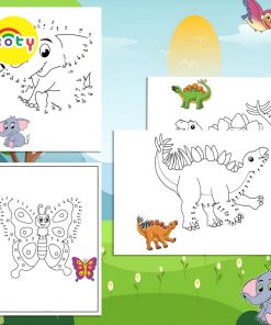 Bộ 40 Tranh Vẽ Nối Số Cho Bé Chủ Đề Động Vật - Đồ Chơi Trẻ Em Giấy Thủ Công Trí Tuệ NS106