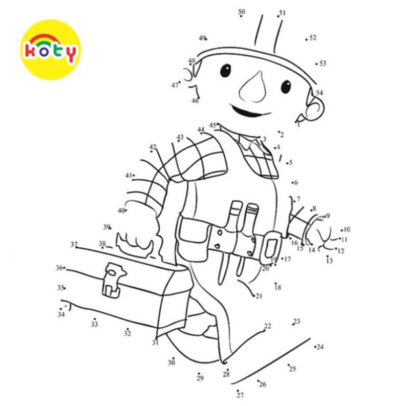 Tranh Tô Màu Tranh nối điểm, nối số - Bộ 20 Tờ Tranh Tô Màu A4 Dành Cho Màu Sáp, Màu Chì - TRANH TÔ MÀU KOTY 3 images upload woo2Feb260aed4500455e34fdc434c19e580e