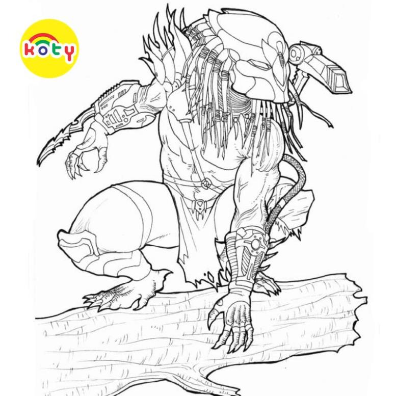 Tranh Tô Màu Predator Kẻ Săn Mồi - Bộ 20 Tờ Tranh Tô Màu A4 A5 Dành Cho Màu Sáp, Màu Chì - TRANH TÔ MÀU KOTY 8 images upload woo2Fec3a90980a8dc697b1f9a094baa8adce