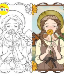 Bộ 50 Tờ Tranh Tô Màu Chủ Đề Cô Gái Cute - Đồ chơi giấy KOTY