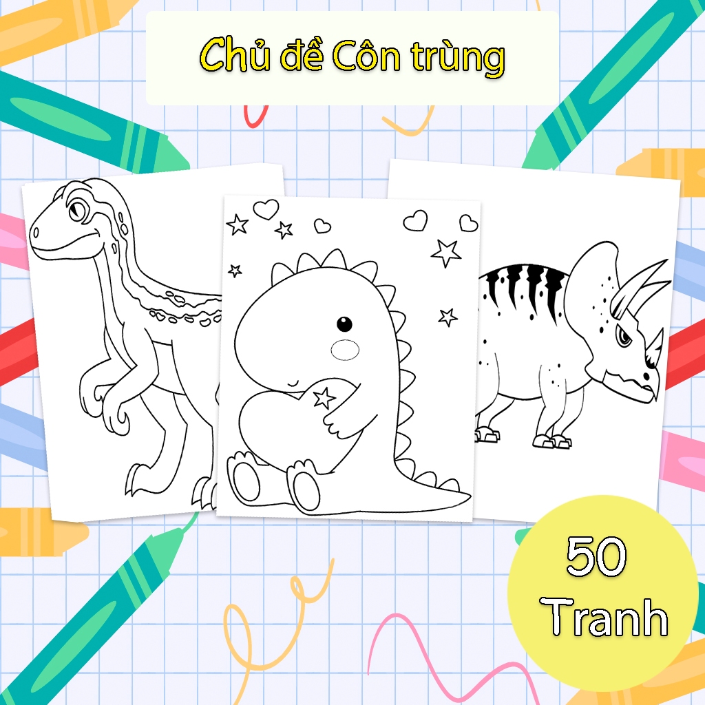 Bộ 100 Tranh Giấy Tô Màu Cho Bé Chủ Đề Khủng Long - Đồ Chơi Giấy Thủ Công Phát Triển Trí Tuệ TM06 1 images upload woo2Fee4c1bc080fa0e25ce15ca350be9c4c6