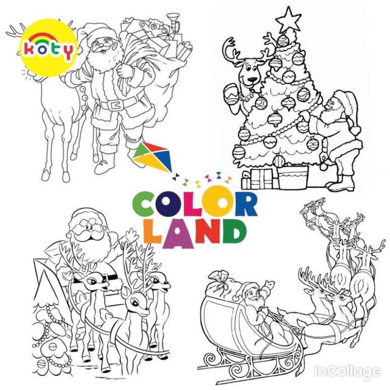 Tranh Tô Màu Ông già Noel và tuần lộc - Bộ 20 Tờ Tranh Tô Màu A4 A5 Dành Cho Màu Sáp, Màu Chì - TRANH TÔ MÀU KOTY 1 images upload woo2Fee5eb12cfa57cc21f5fc47441614ea23