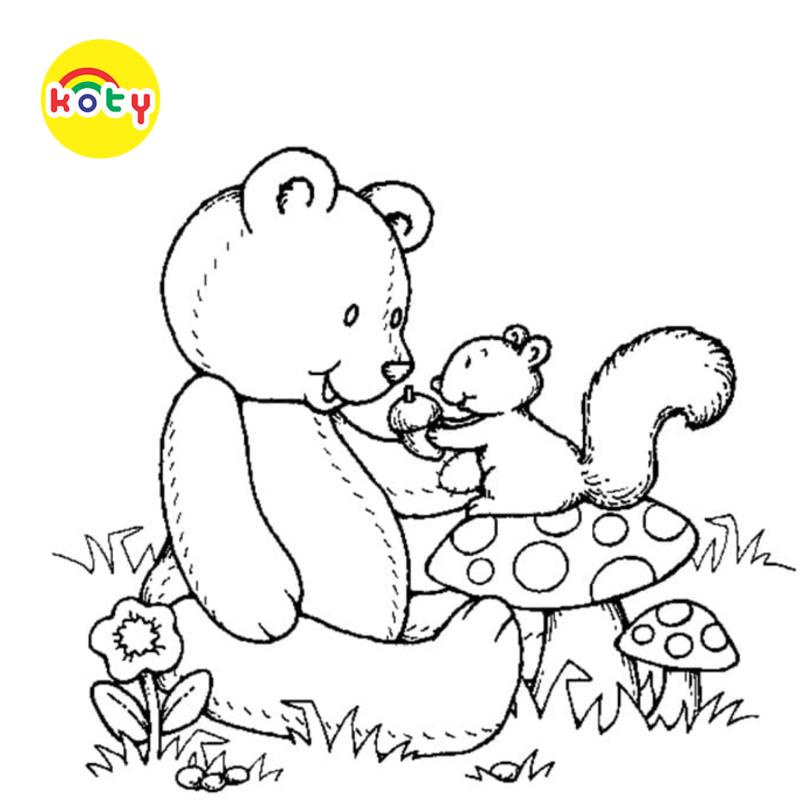 Tranh Tô Màu Gấu bông Teddy Bear - Bộ 20 Tờ Tranh Tô Màu A4 A5 Dành Cho Màu Sáp, Màu Chì - TRANH TÔ MÀU KOTY 4 images upload woo2Fef83b248dccdb4d17d7ce7853b57a4c5