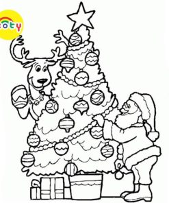 Tranh Tô Màu Ông già Noel và tuần lộc - Bộ 20 Tờ Tranh Tô Màu A4 A5 Dành Cho Màu Sáp, Màu Chì - TRANH TÔ MÀU KOTY 10 images upload woo2Ff4bc36d8e633b0286164e1a8b939fd3b