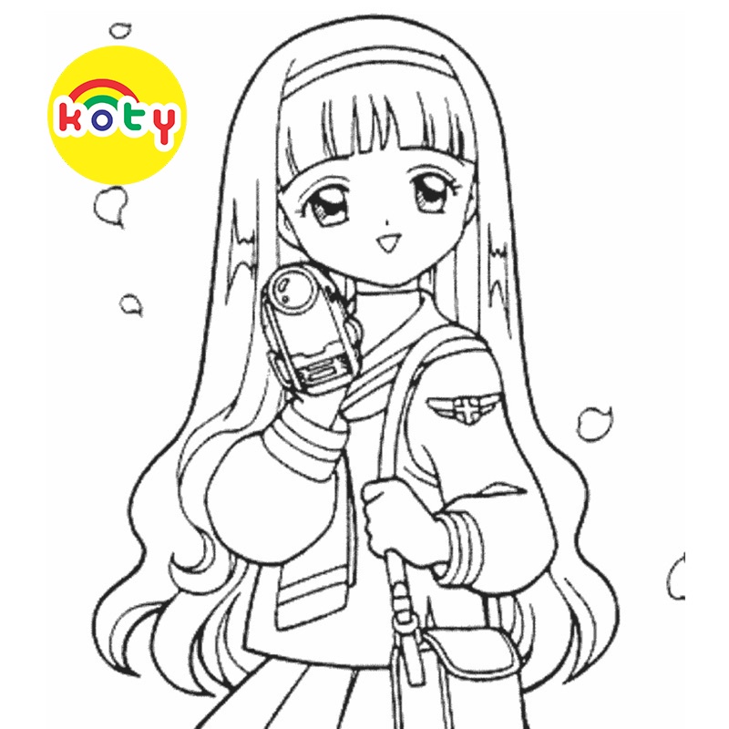 Thủ lĩnh thẻ bài Sakura CH - Set 10 Tờ Tranh Tô Màu A4 A5 Dành Cho Màu Sáp, Màu Chì - MANGA ANIME COMIC Tô màu 7 images upload woo2Ff9523e0d9e5e0fe0e1c908cbb62642fc