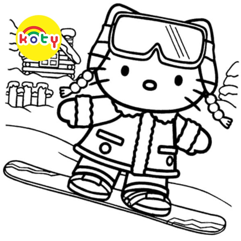 Hello Kitty Giáng Sinh Noel - Set 10 Tờ Tranh Tô Màu A4 A5 Dành Cho Màu Sáp, Màu Chì - TM2024 3 images upload woo2Ffde54fa163604898b8c4d0f79feb60b2