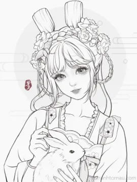 Bo Tranh To Mau Co Gai Anime Dep Danh Cho Nguoi Yeu Ve 1 Result 1