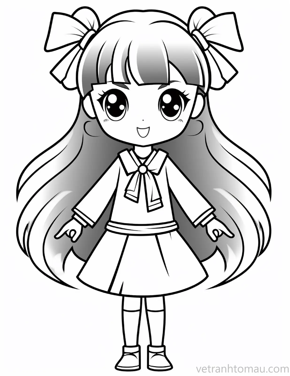 Mẫu tranh tô màu cô gái anime siêu đẹp và được fan yêu thích 31 Bo Tranh To Mau Co Gai Anime Dep Danh Cho Nguoi Yeu Ve 2 39 Result