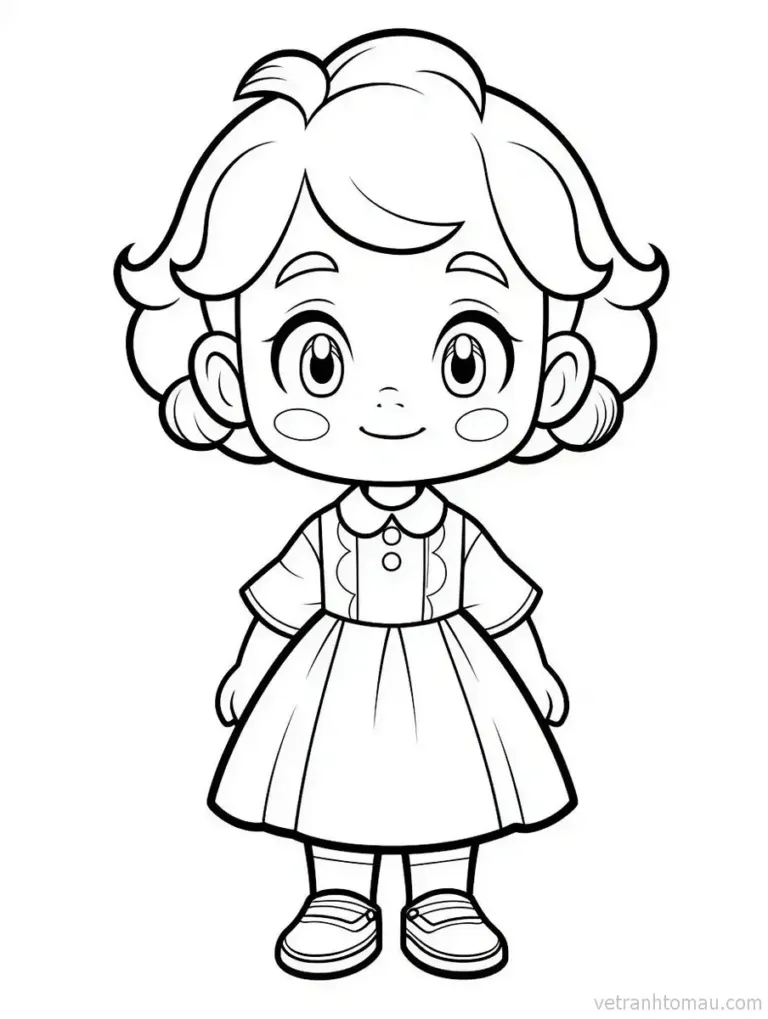 Khám phá Thế giới Tranh Tô Màu Công Chúa Chibi Cute Đơn Giản