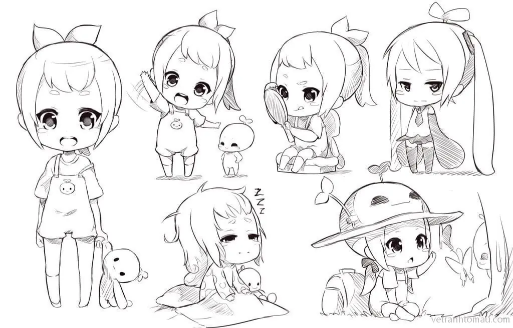 Tap Hop Nhung Buc Tranh To Mau Cong Chua Chibi Cute De Thuong Va Anime Chibi Dep 2 30 Result