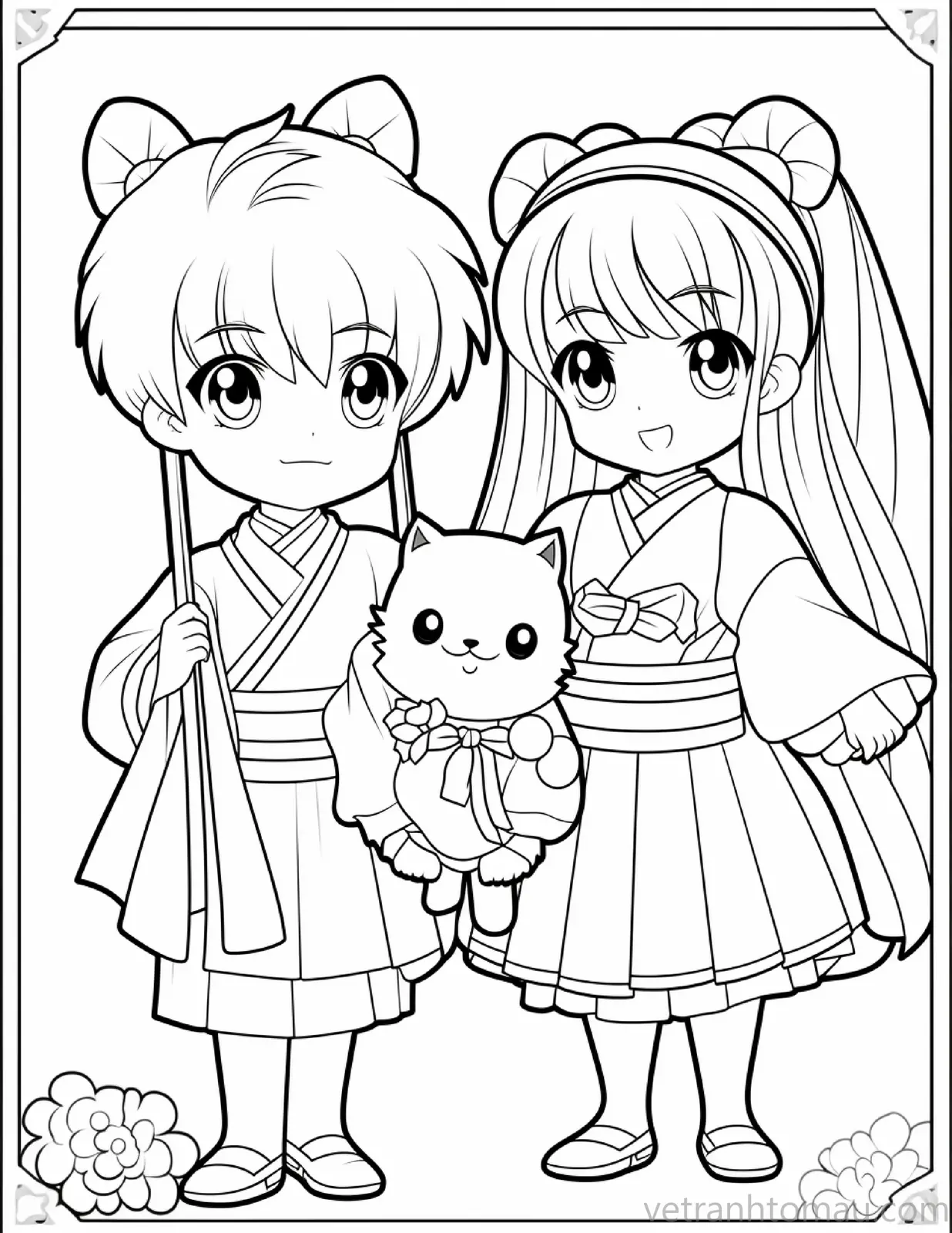 Tap Hop Nhung Buc Tranh To Mau Cong Chua Chibi Cute De Thuong Va Anime Chibi Dep 2 40 Result
