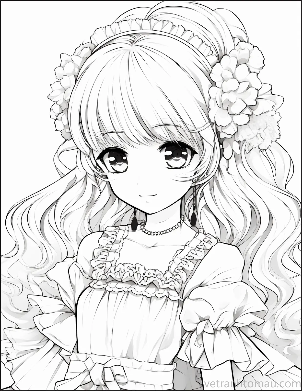 Tap Hop Nhung Buc Tranh To Mau Cong Chua Chibi Cute De Thuong Va Anime Chibi Dep 2 Result 1
