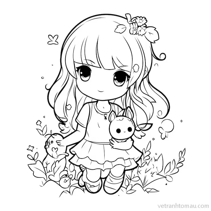 Tong Hop Tranh To Mau Cong Chua Chibi Cute De Thuong Cho Be Yeu 2 4 Result